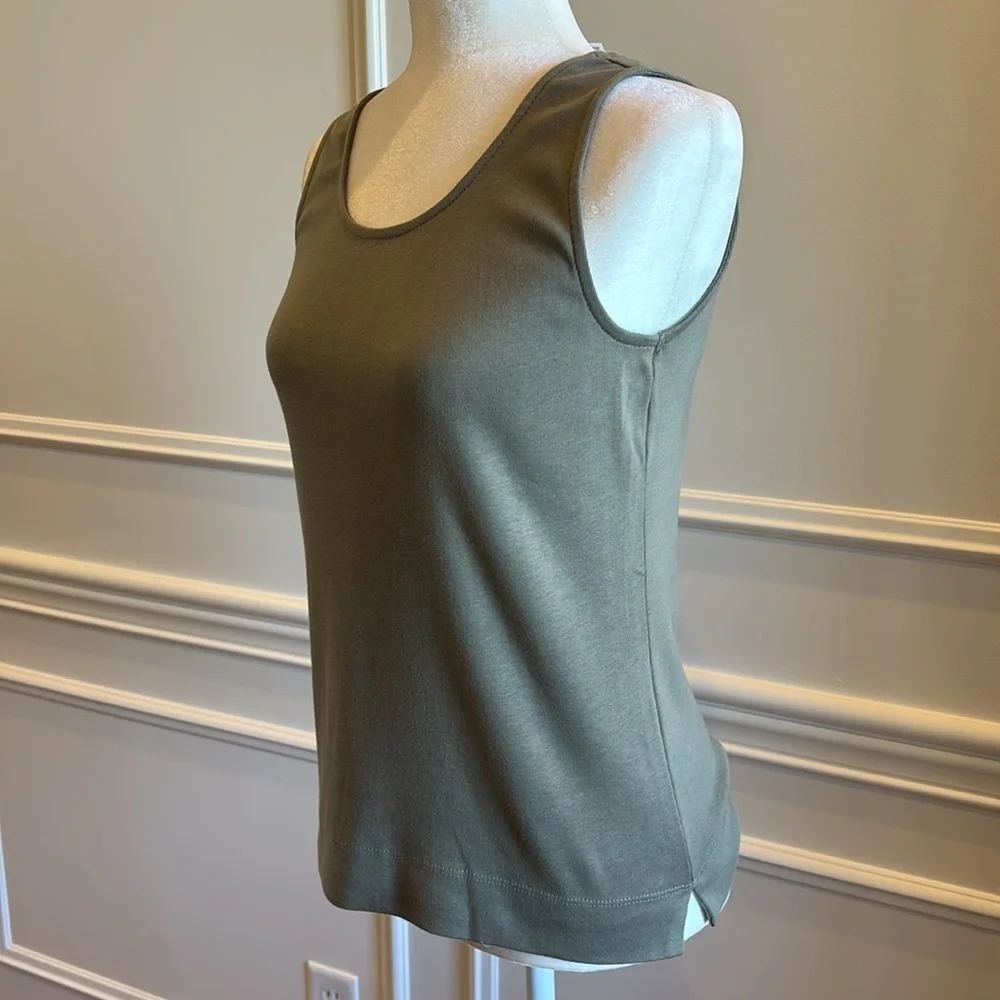 NWT! Chico's Olive Green Knit Tank - Picture 3 of 9
